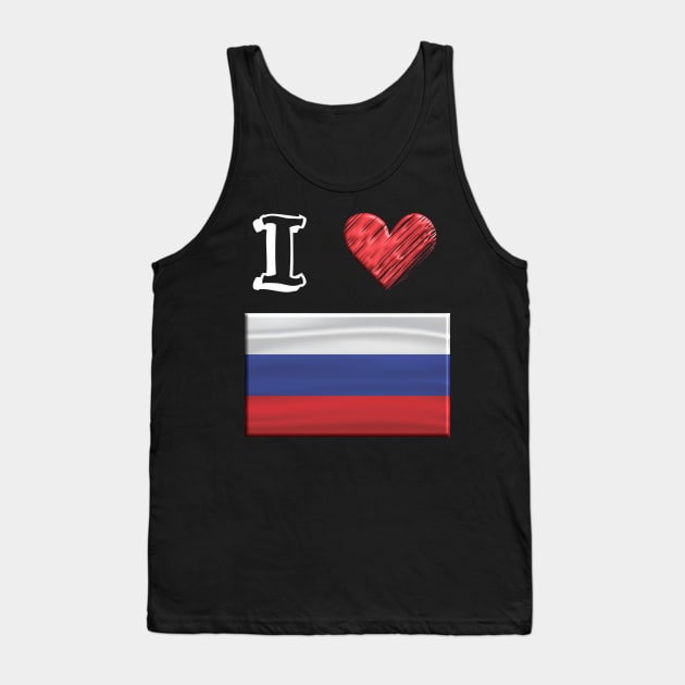 I love Flag from Russia Tank Top by JG0815Designs
